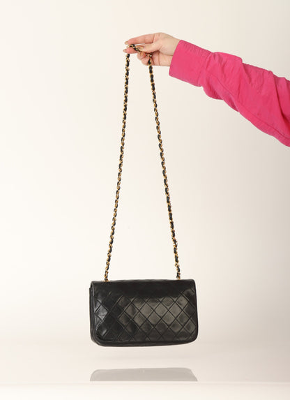 Chanel 1989 Lambskin Turnlock Medium Full Flap