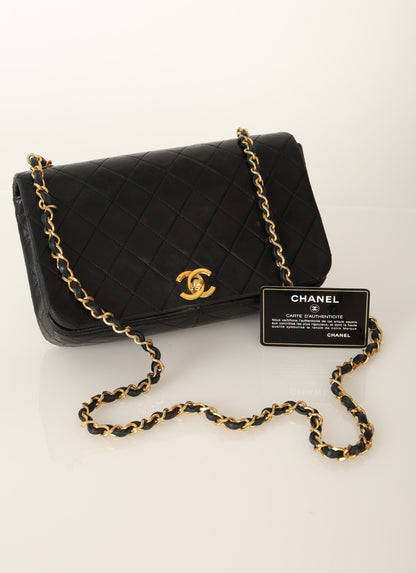 Chanel 1989 Lambskin Turnlock Medium Full Flap