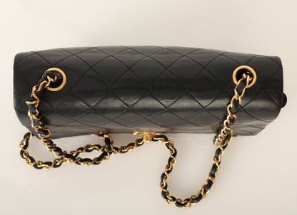 Chanel 1989 Lambskin Turnlock Medium Full Flap
