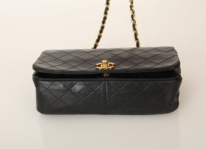 Chanel 1989 Lambskin Turnlock Medium Full Flap