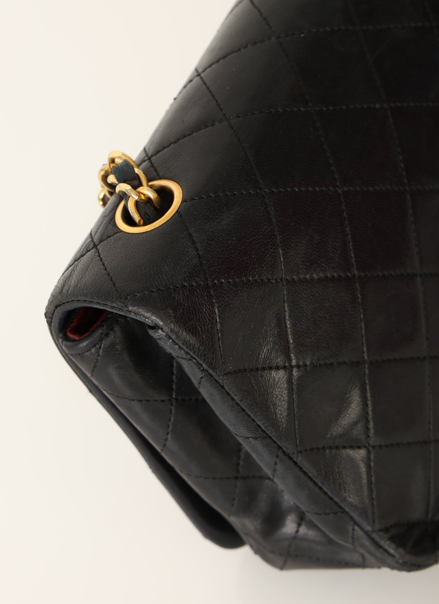 Chanel 1989 Lambskin Turnlock Medium Full Flap