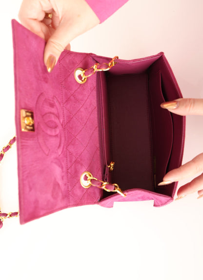 Chanel 1989 Suede Trapezoid Flap