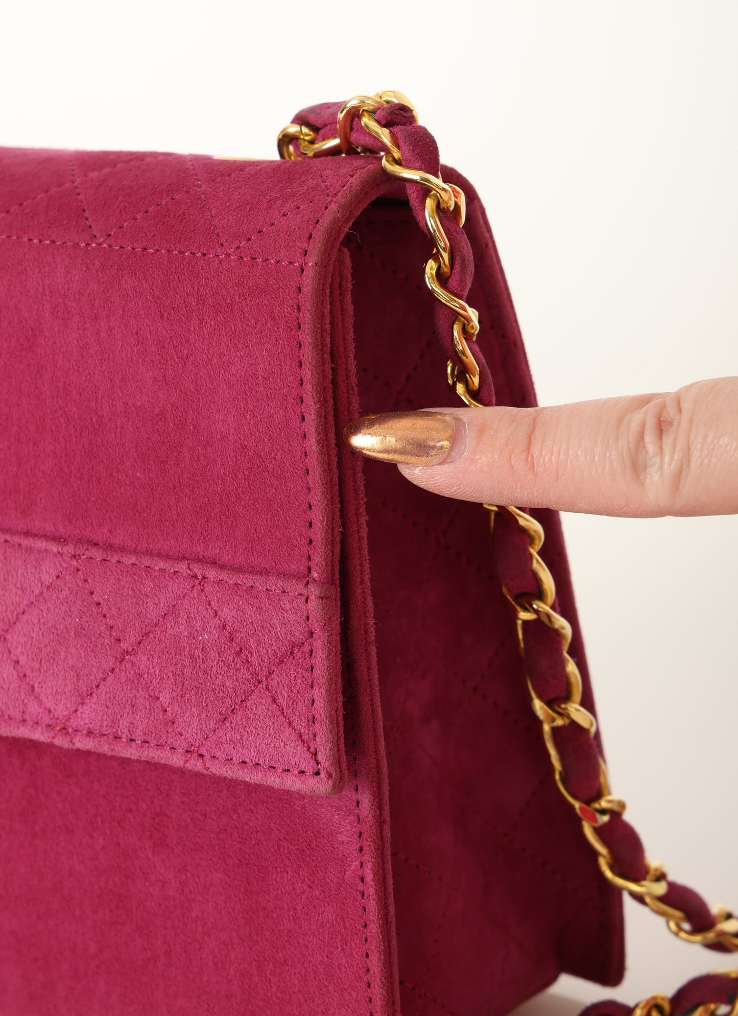 Chanel 1989 Suede Trapezoid Flap