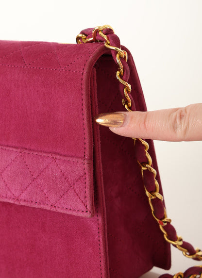 Chanel 1989 Suede Trapezoid Flap