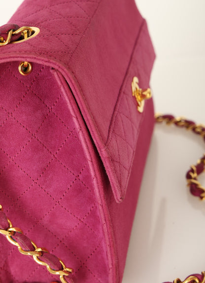 Chanel 1989 Suede Trapezoid Flap