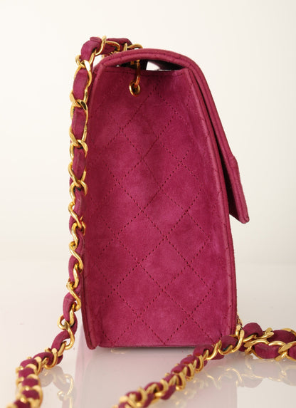 Chanel 1989 Suede Trapezoid Flap