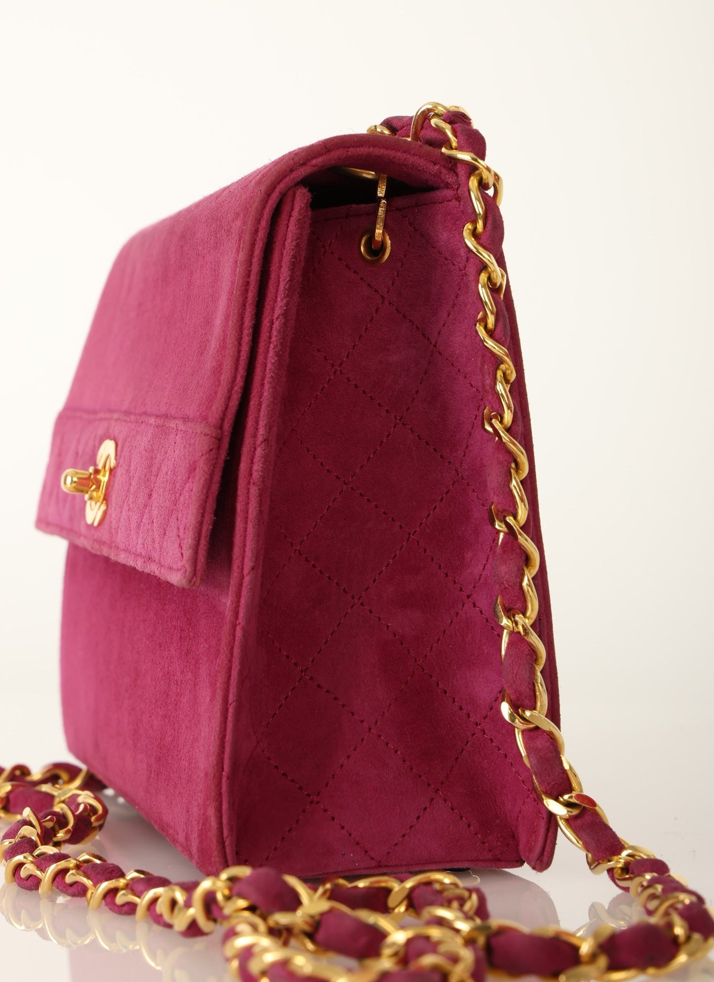 Chanel 1989 Suede Trapezoid Flap