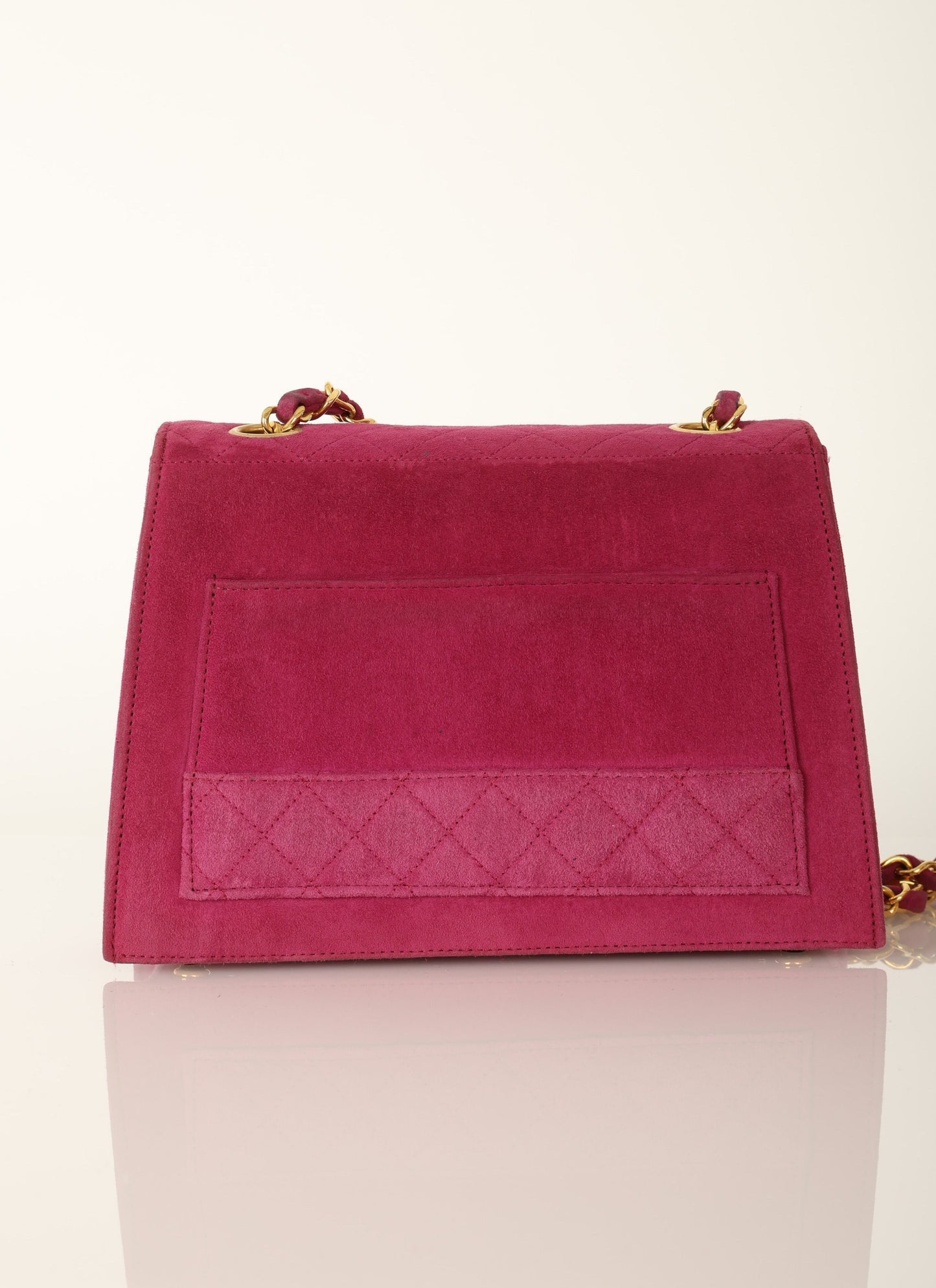 Chanel 1989 Suede Trapezoid Flap
