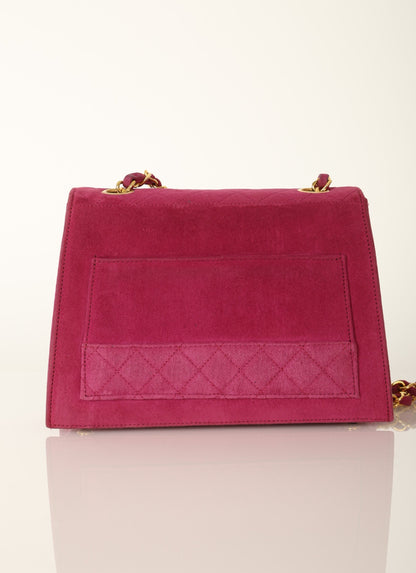 Chanel 1989 Suede Trapezoid Flap