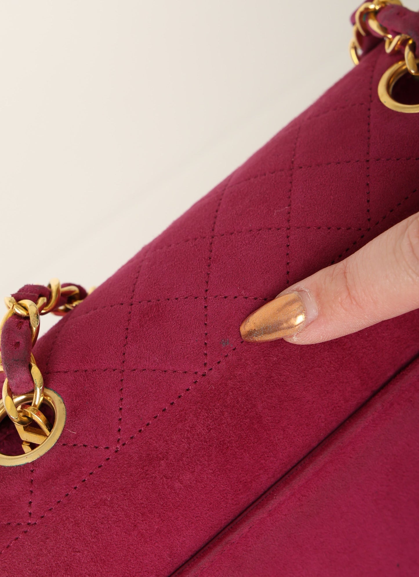Chanel 1989 Suede Trapezoid Flap
