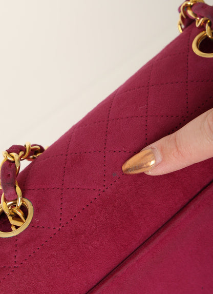 Chanel 1989 Suede Trapezoid Flap