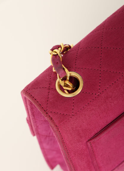 Chanel 1989 Suede Trapezoid Flap