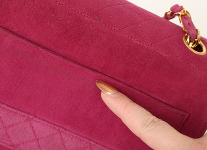 Chanel 1989 Suede Trapezoid Flap