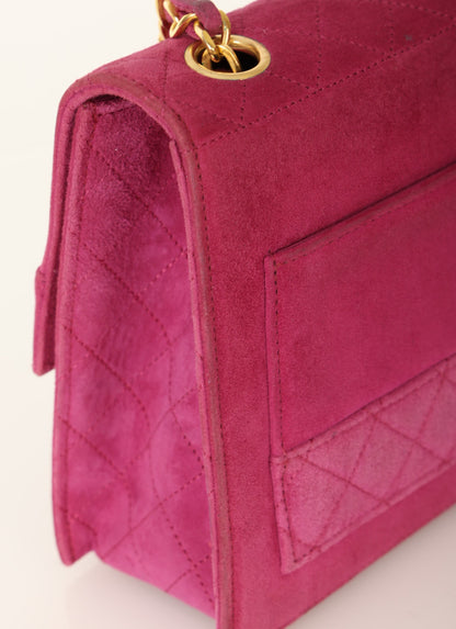 Chanel 1989 Suede Trapezoid Flap