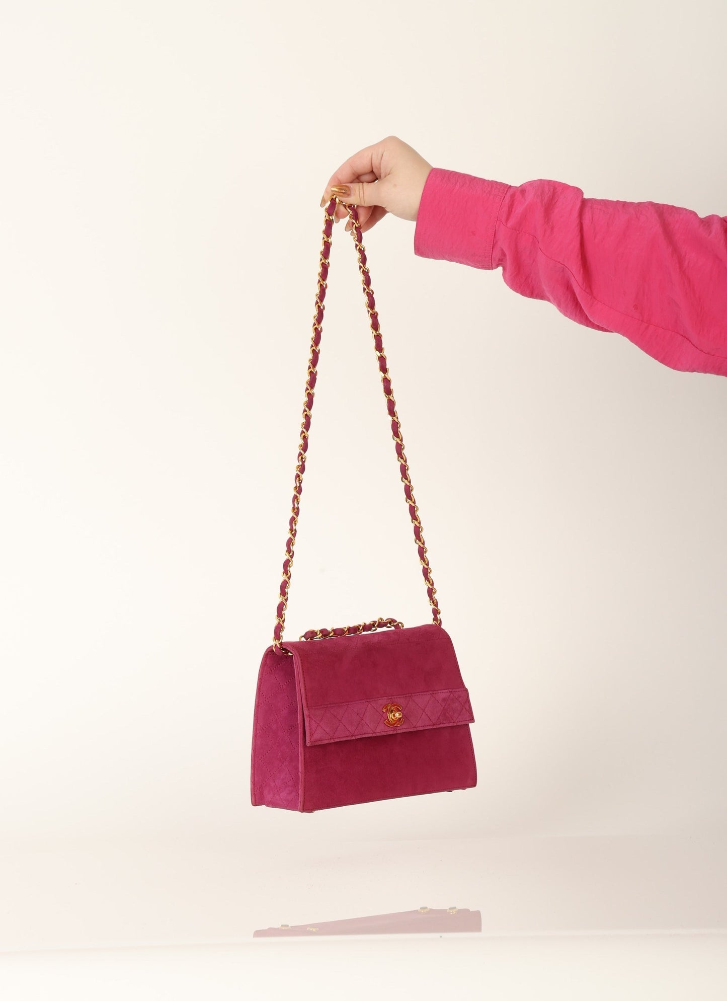 Chanel 1989 Suede Trapezoid Flap