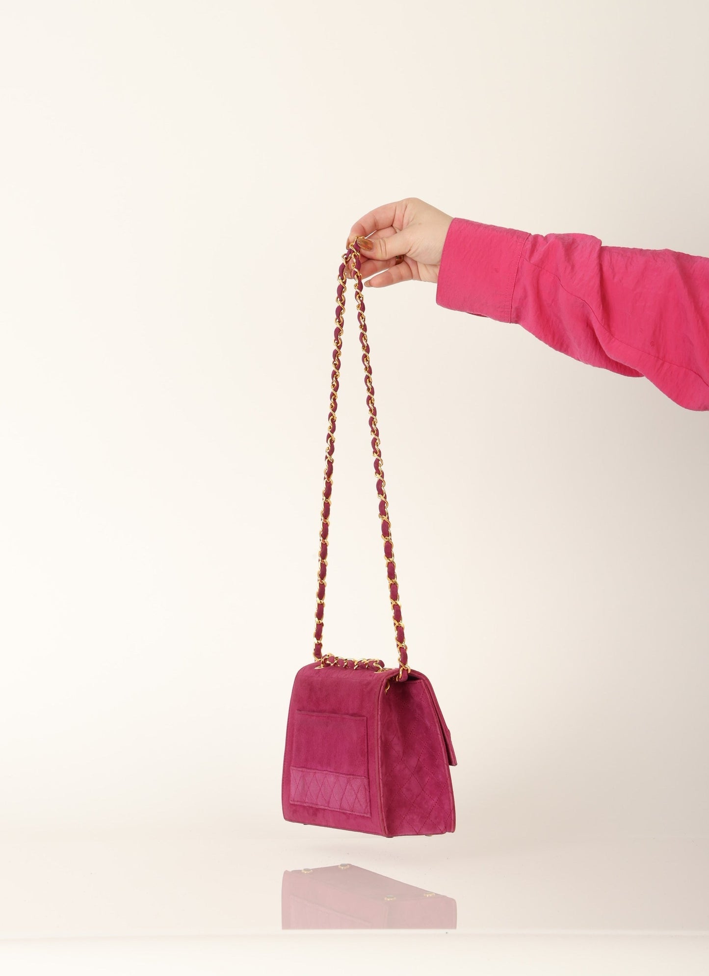 Chanel 1989 Suede Trapezoid Flap