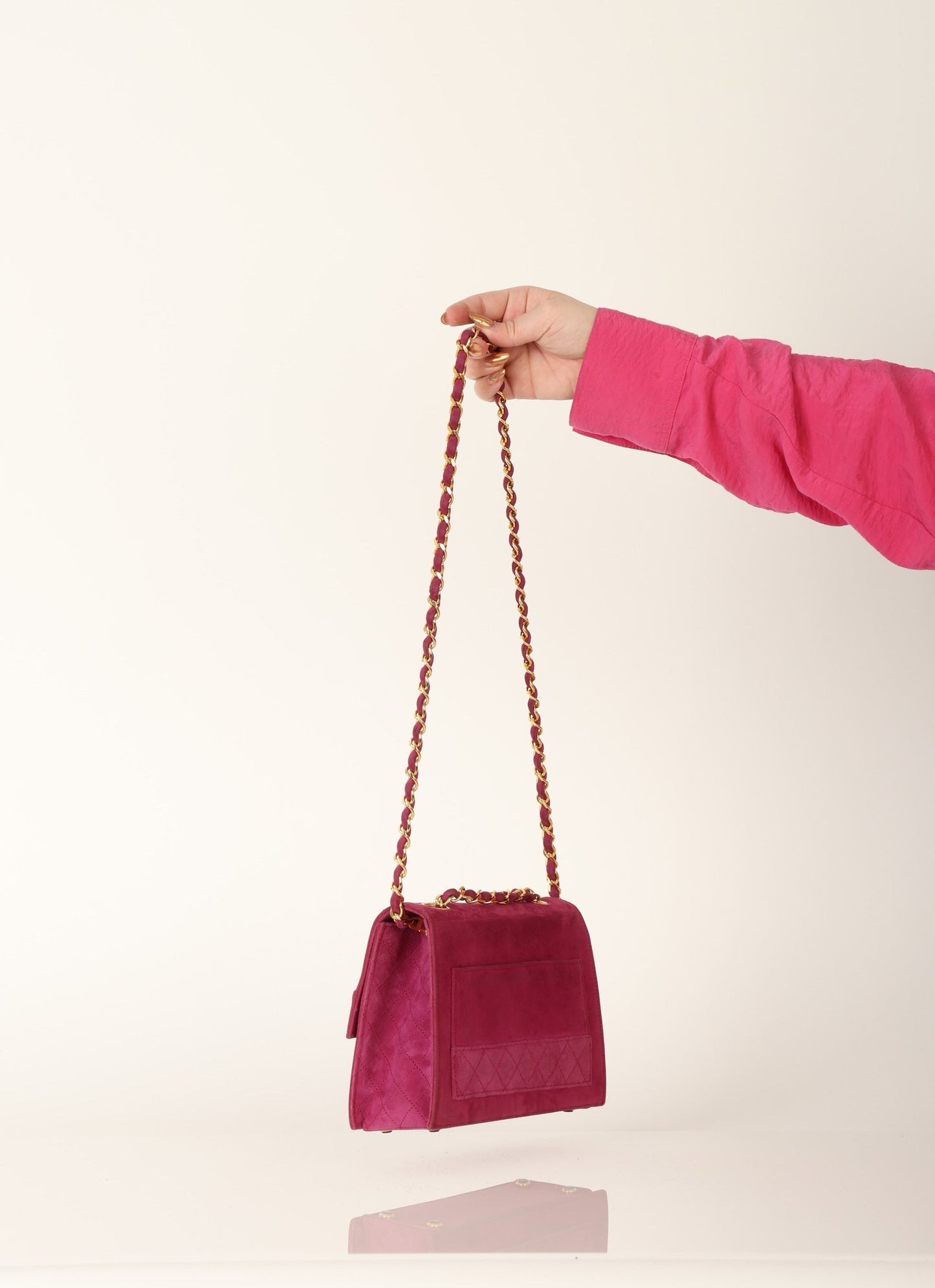 Chanel 1989 Suede Trapezoid Flap