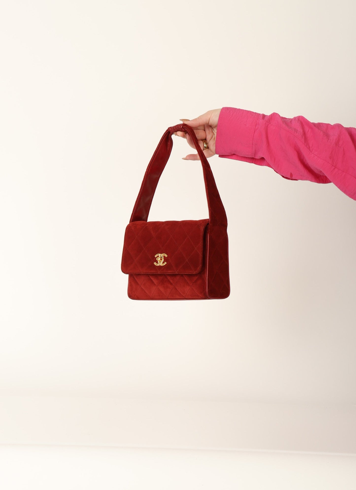 Chanel 1991 Suede Mini Shoulder Bag