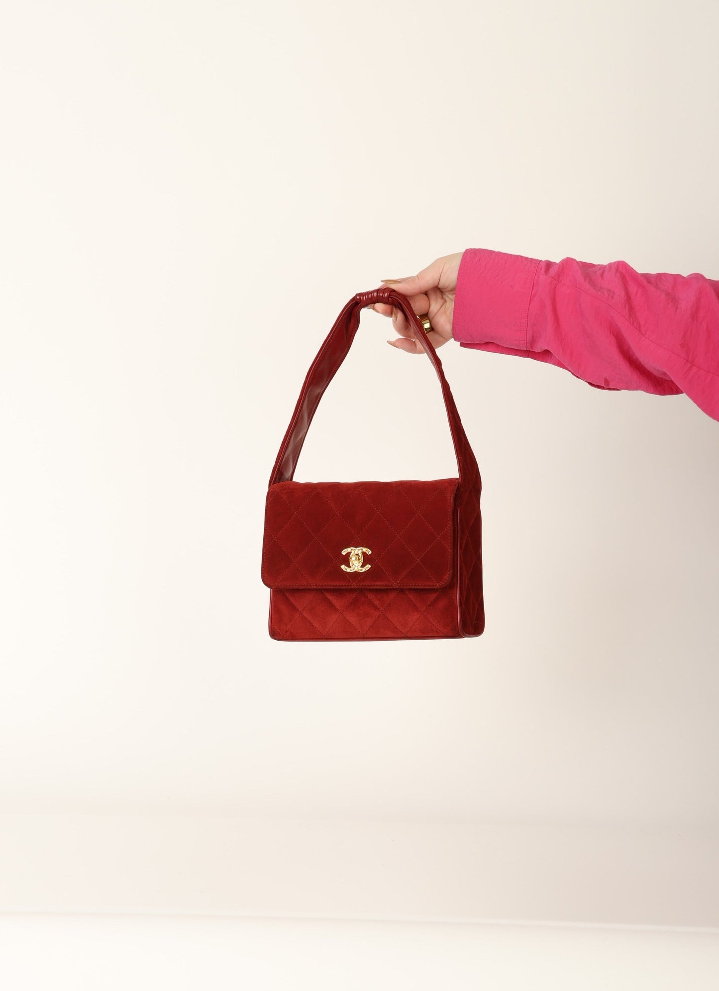 Chanel 1991 Suede Mini Shoulder Bag