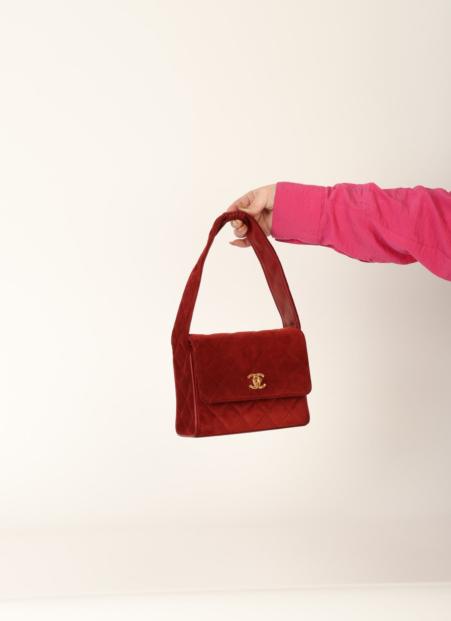 Chanel 1991 Suede Mini Shoulder Bag
