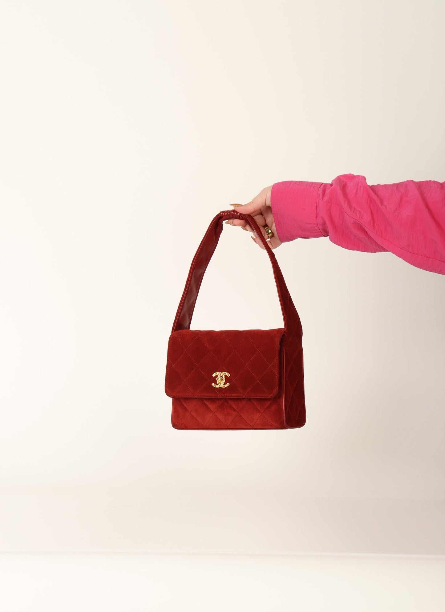 Chanel 1991 Suede Mini Shoulder Bag