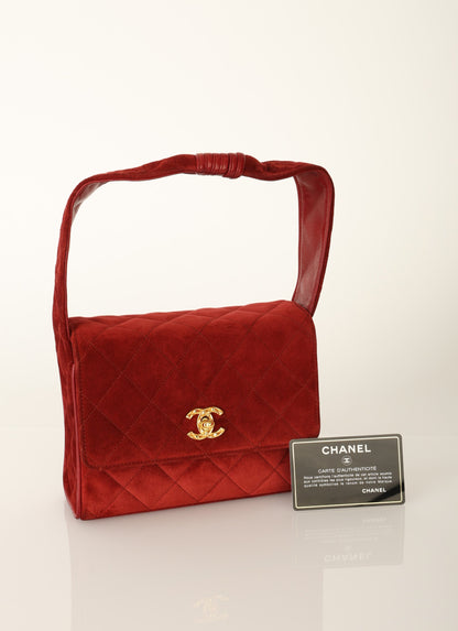 Chanel 1991 Suede Mini Shoulder Bag