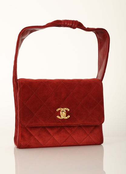 Chanel 1991 Suede Mini Shoulder Bag