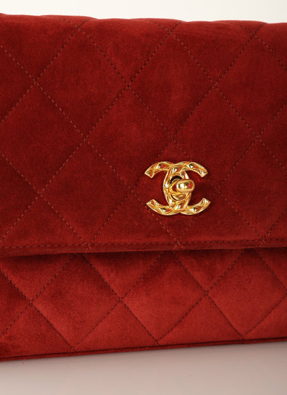 Chanel 1991 Suede Mini Shoulder Bag