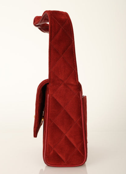 Chanel 1991 Suede Mini Shoulder Bag