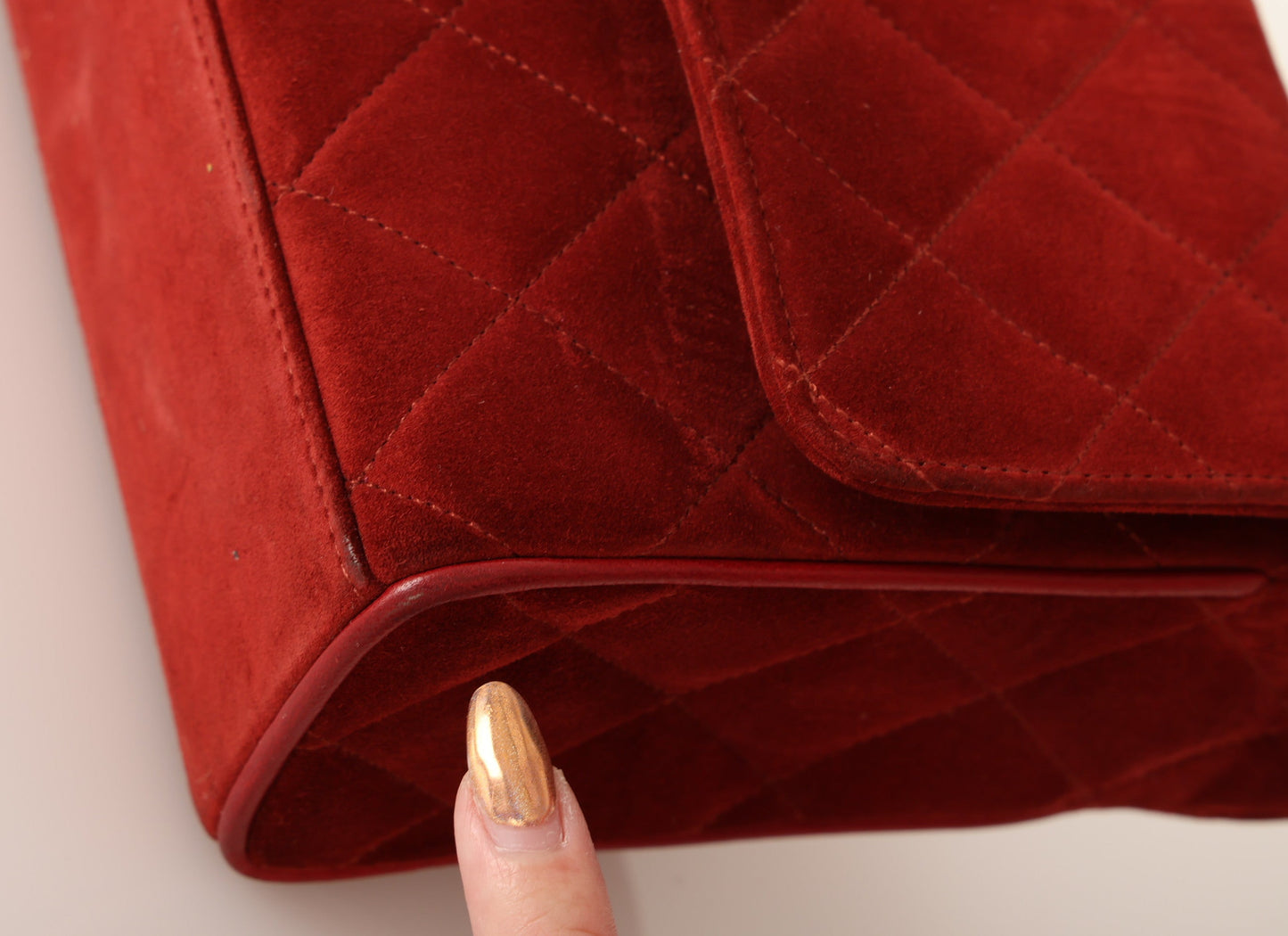 Chanel 1991 Suede Mini Shoulder Bag