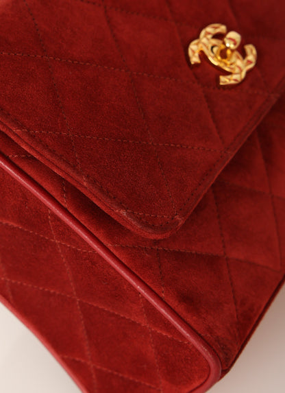 Chanel 1991 Suede Mini Shoulder Bag