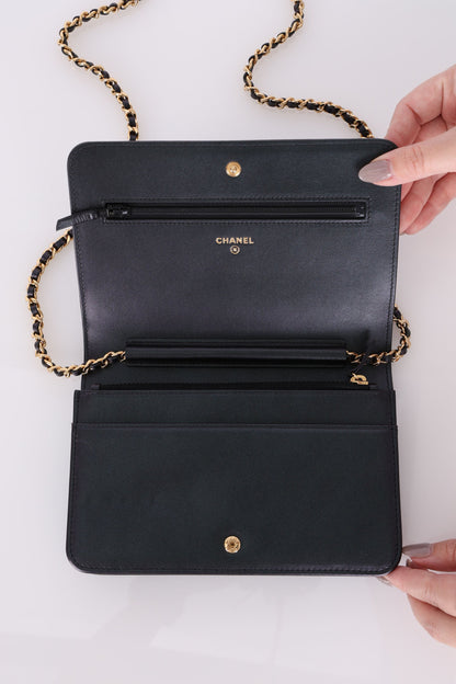 Chanel 2018 Iridescent Velvet Wallet on Chain