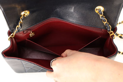 Chanel 1991 Lambskin Dark Navy Medium Diana