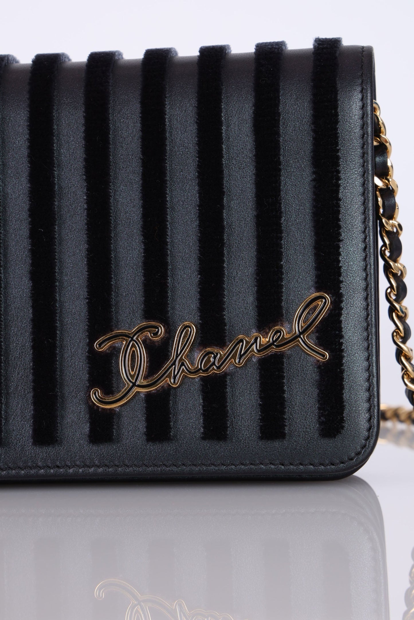 Chanel 2018 Iridescent Velvet Wallet on Chain