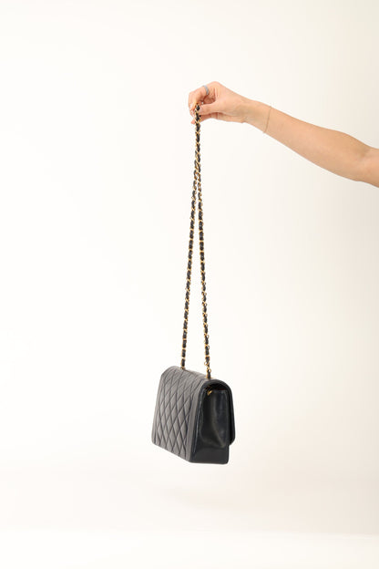 Chanel 1991 Lambskin Dark Navy Medium Diana
