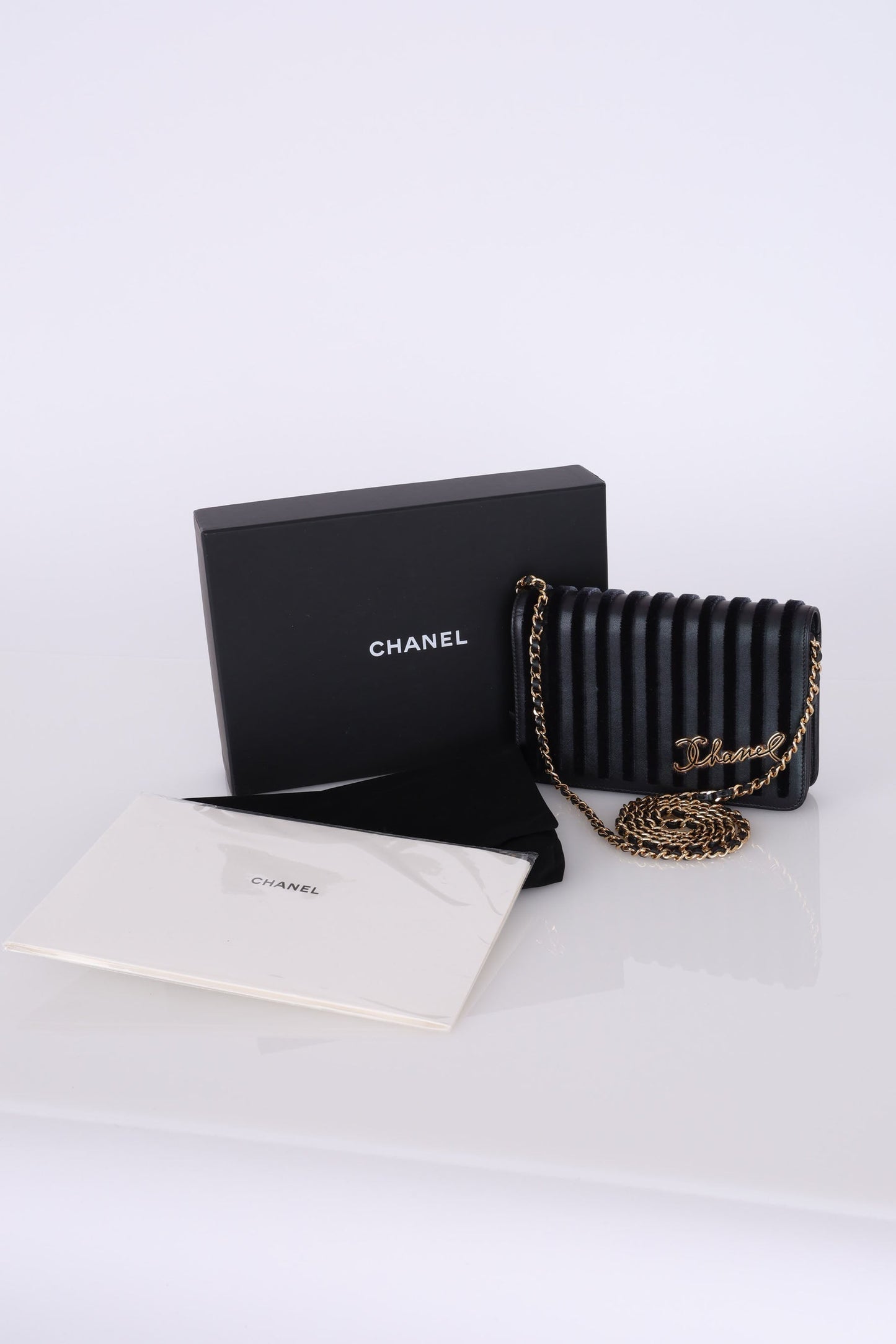 Chanel 2018 Iridescent Velvet Wallet on Chain