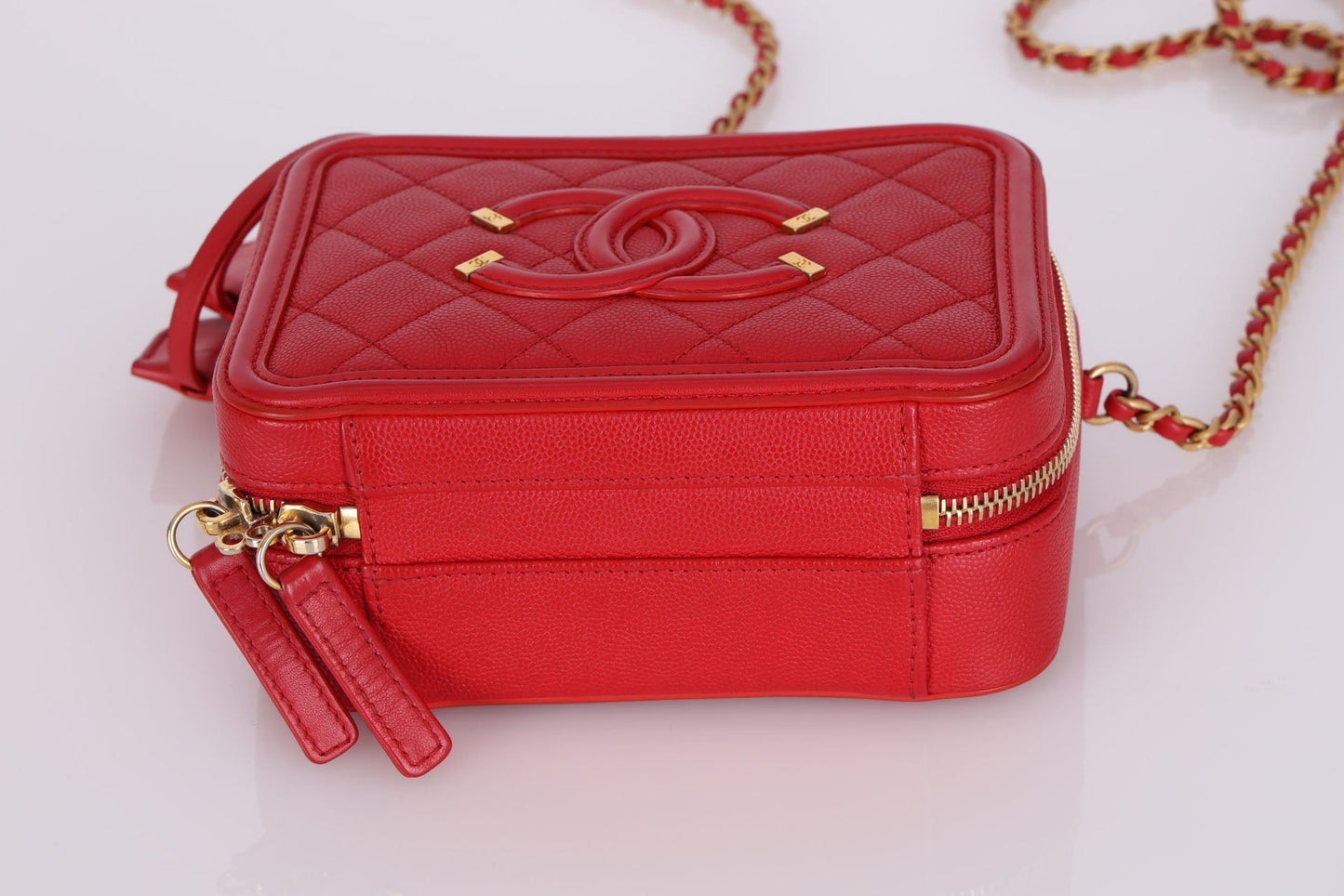 Chanel 2018 Caviar Small Filigree Vanity Bag