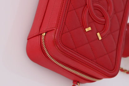Chanel 2018 Caviar Small Filigree Vanity Bag