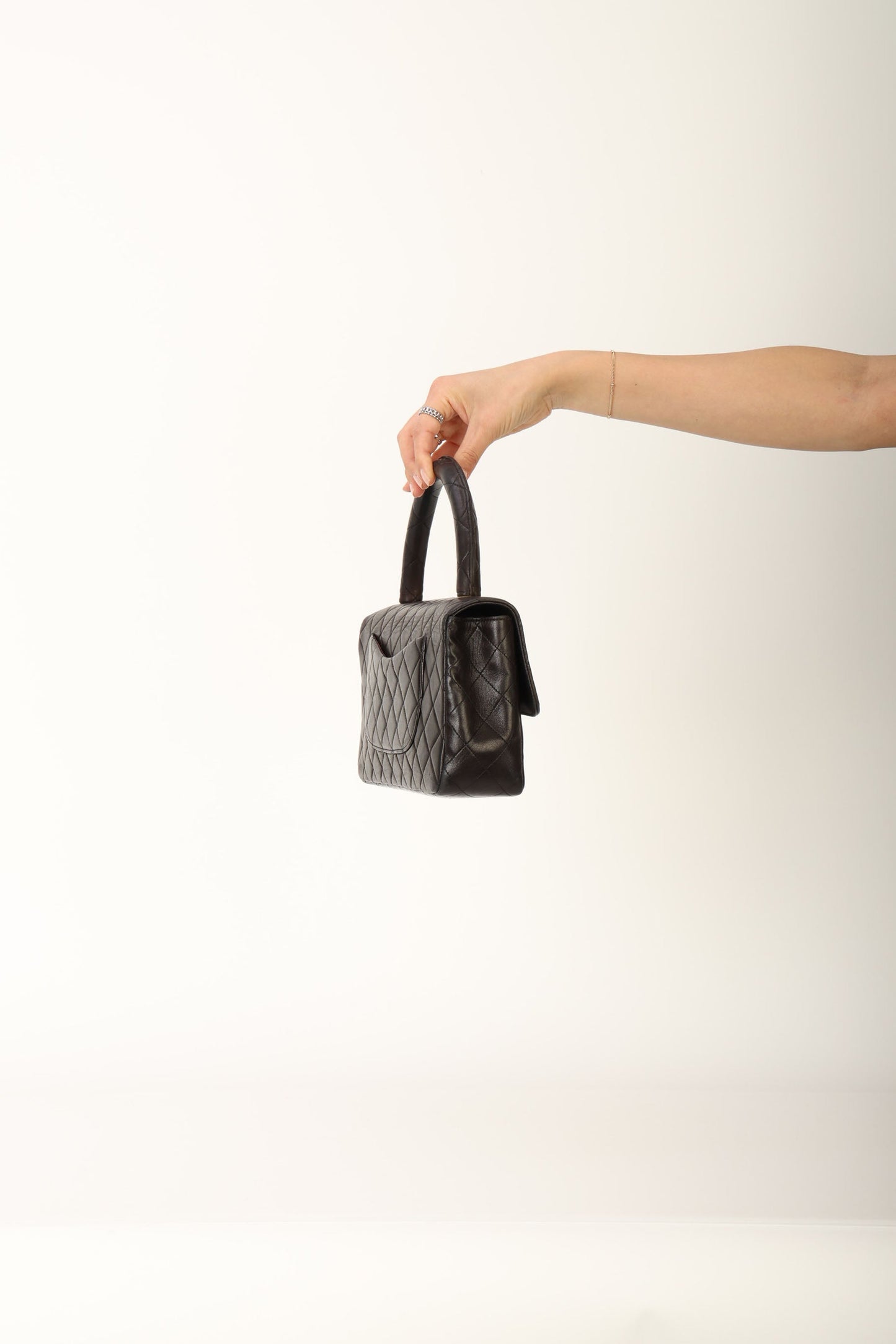 Chanel 1994 Lambskin East West Kelly Top Handle