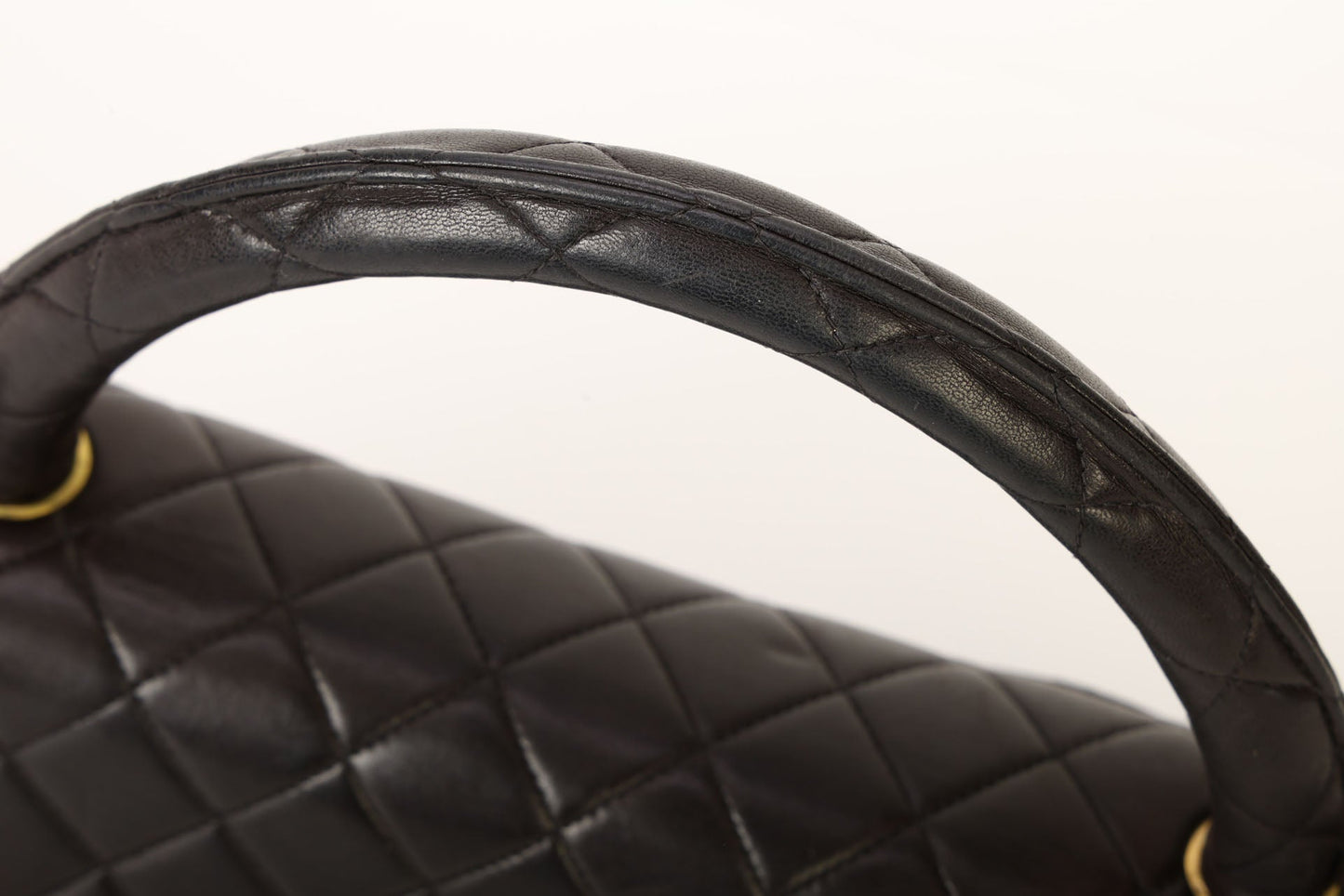 Chanel 1994 Lambskin East West Kelly Top Handle