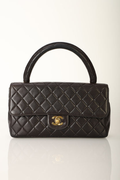 Chanel 1994 Lambskin East West Kelly Top Handle