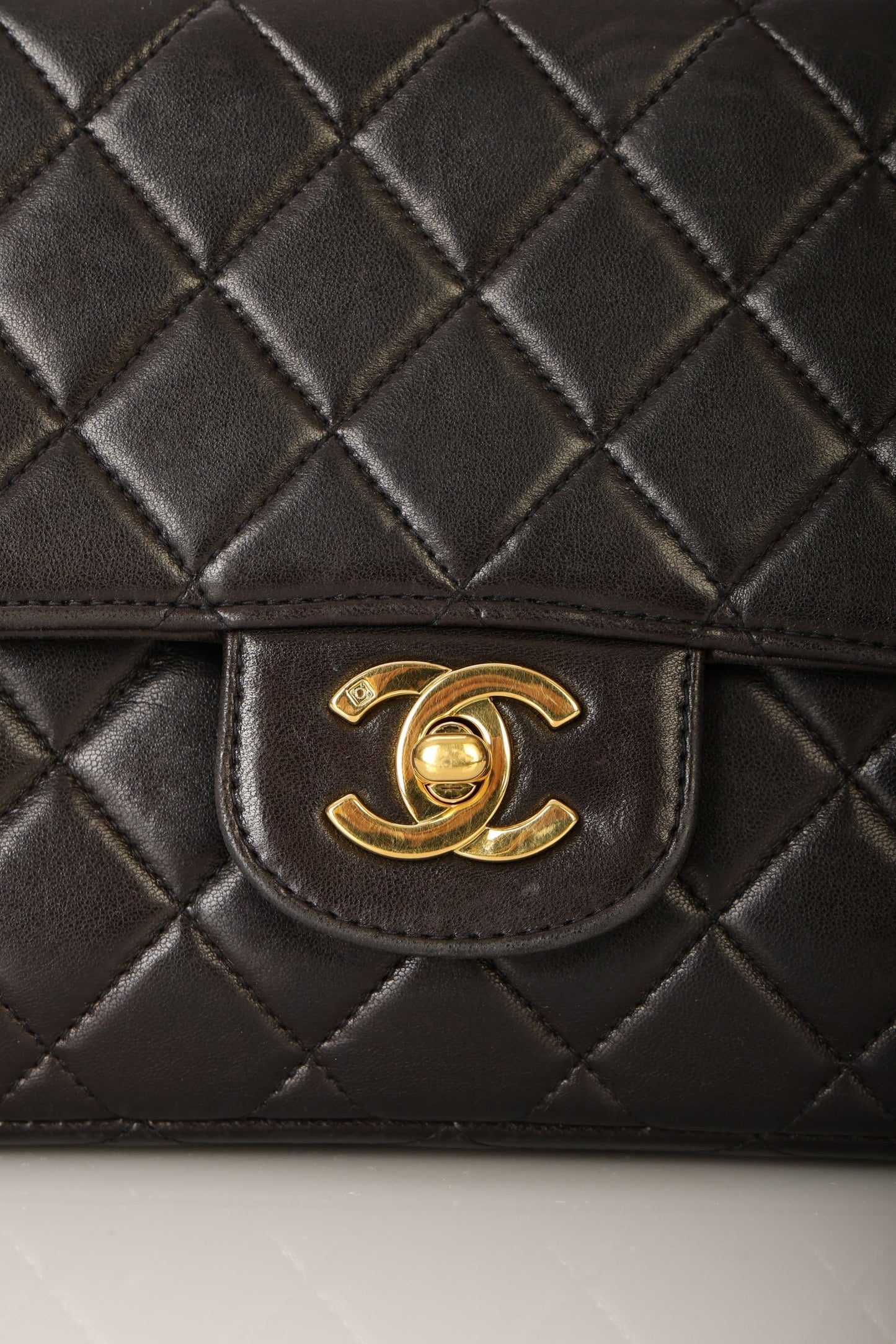 Chanel 1994 Lambskin East West Kelly Top Handle