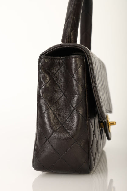 Chanel 1994 Lambskin East West Kelly Top Handle