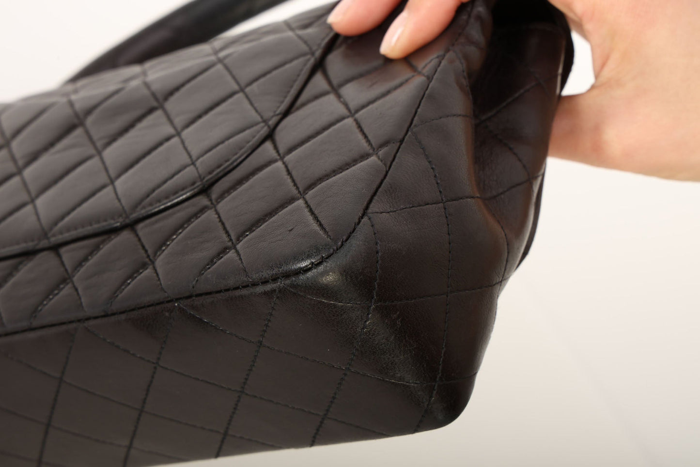 Chanel 1994 Lambskin East West Kelly Top Handle