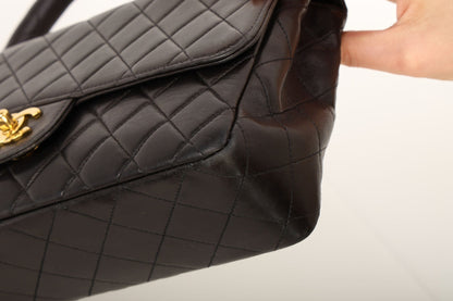 Chanel 1994 Lambskin East West Kelly Top Handle