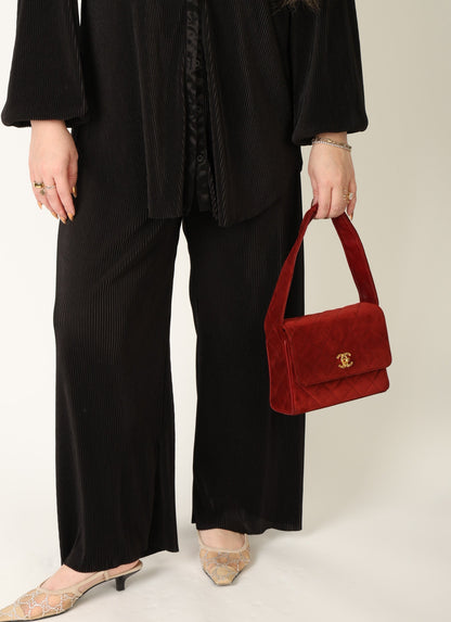 Chanel 1991 Suede Mini Shoulder Bag