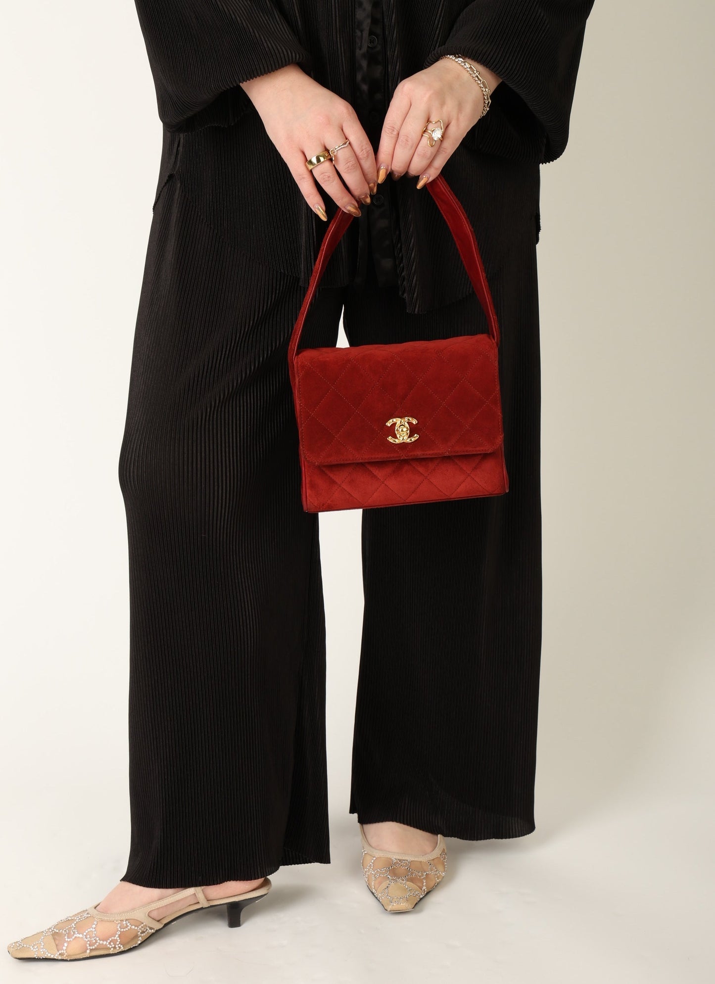 Chanel 1991 Suede Mini Shoulder Bag