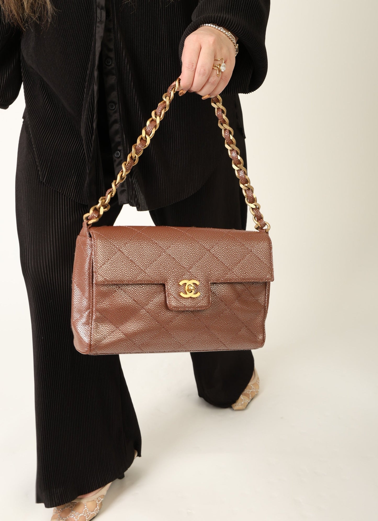 Chanel 2000 Iridescent Caviar Flap Bag