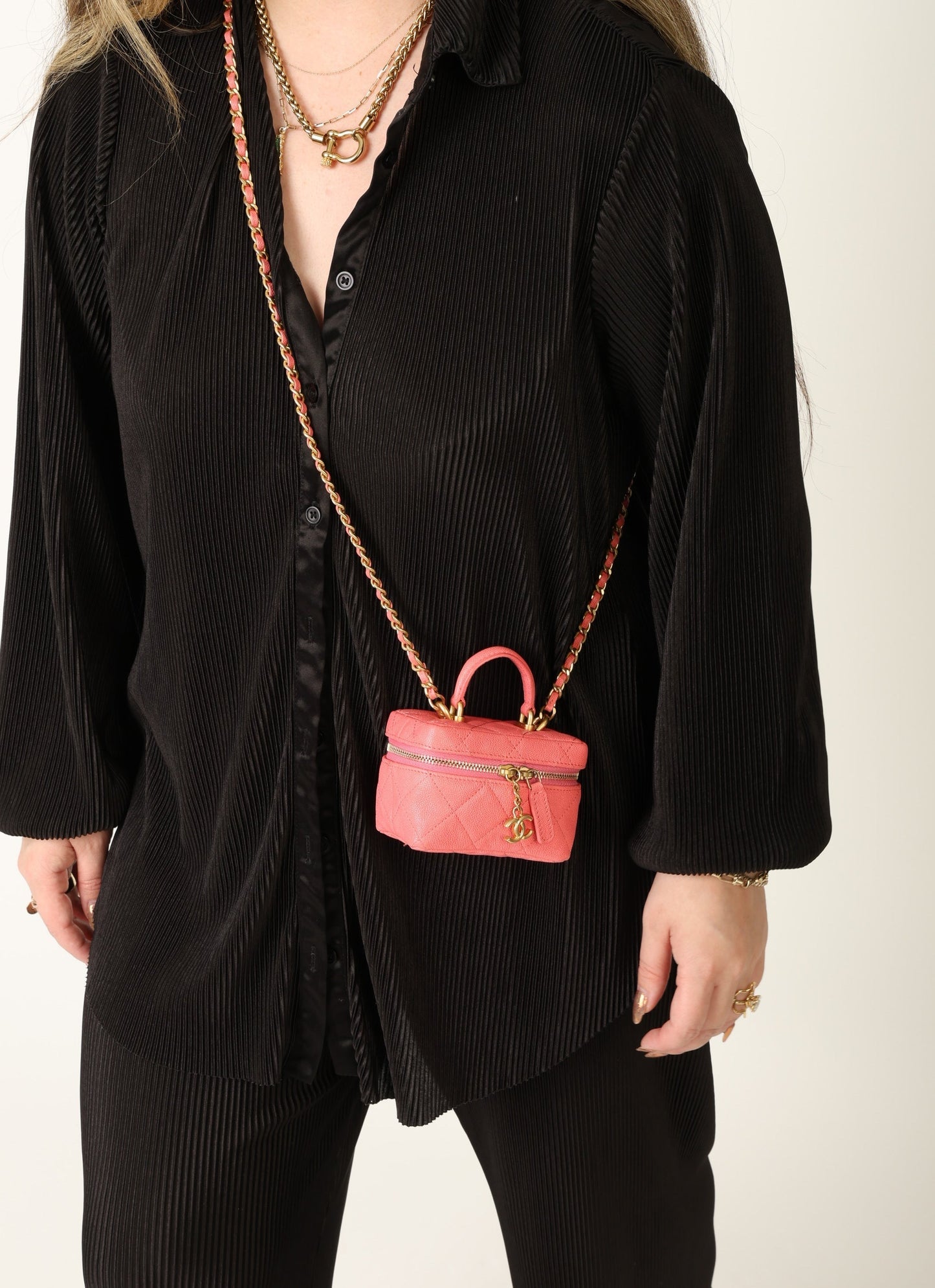 Chanel 2021 Caviar Top Handle Vanity