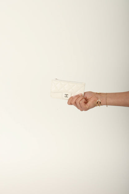 Chanel 2023 Caviar Cardholder w/ Chain